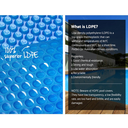 Aqua Buddy Pool Cover 8x4.2m 400 Micron Swimming Pool Solar Blanket Blue-Pool Covers-PEROZ Accessories