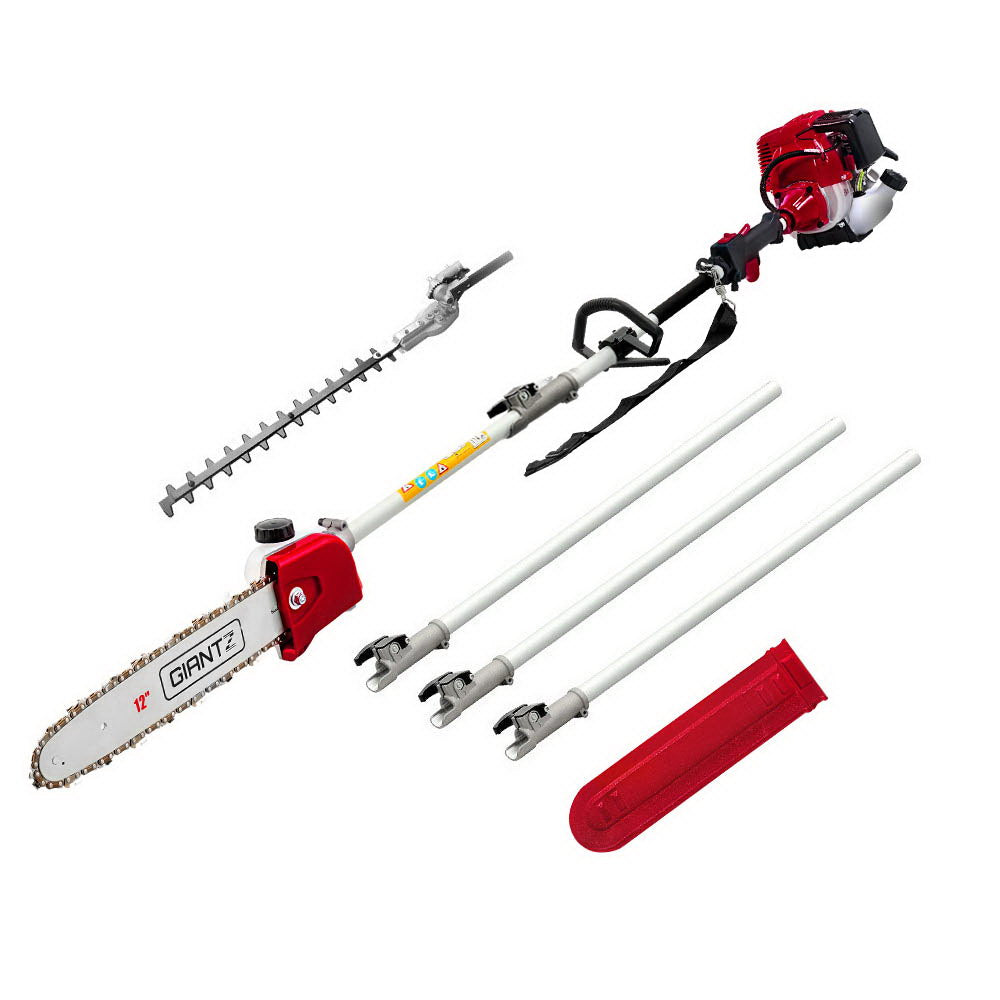 Giantz 31cc Pole Chainsaw 4 Stroke Petrol Tree Pruner Saw 12 Inch Bar Long Reach-Tools > Power Tools-PEROZ Accessories