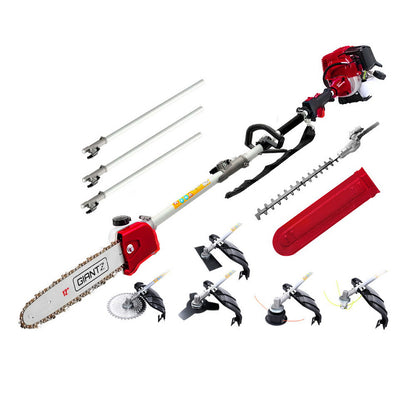Giantz 4 Stroke Pole Chainsaw Petrol Hedge Trimmer Tree Pruner 12&