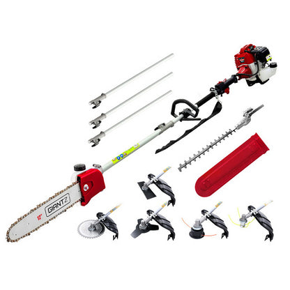 Giantz Pole Chainsaw 2 Stroke Petrol Tree Pruner Long Reach Saw 12 Inch Bar 7 In 1-Tools > Power Tools-PEROZ Accessories