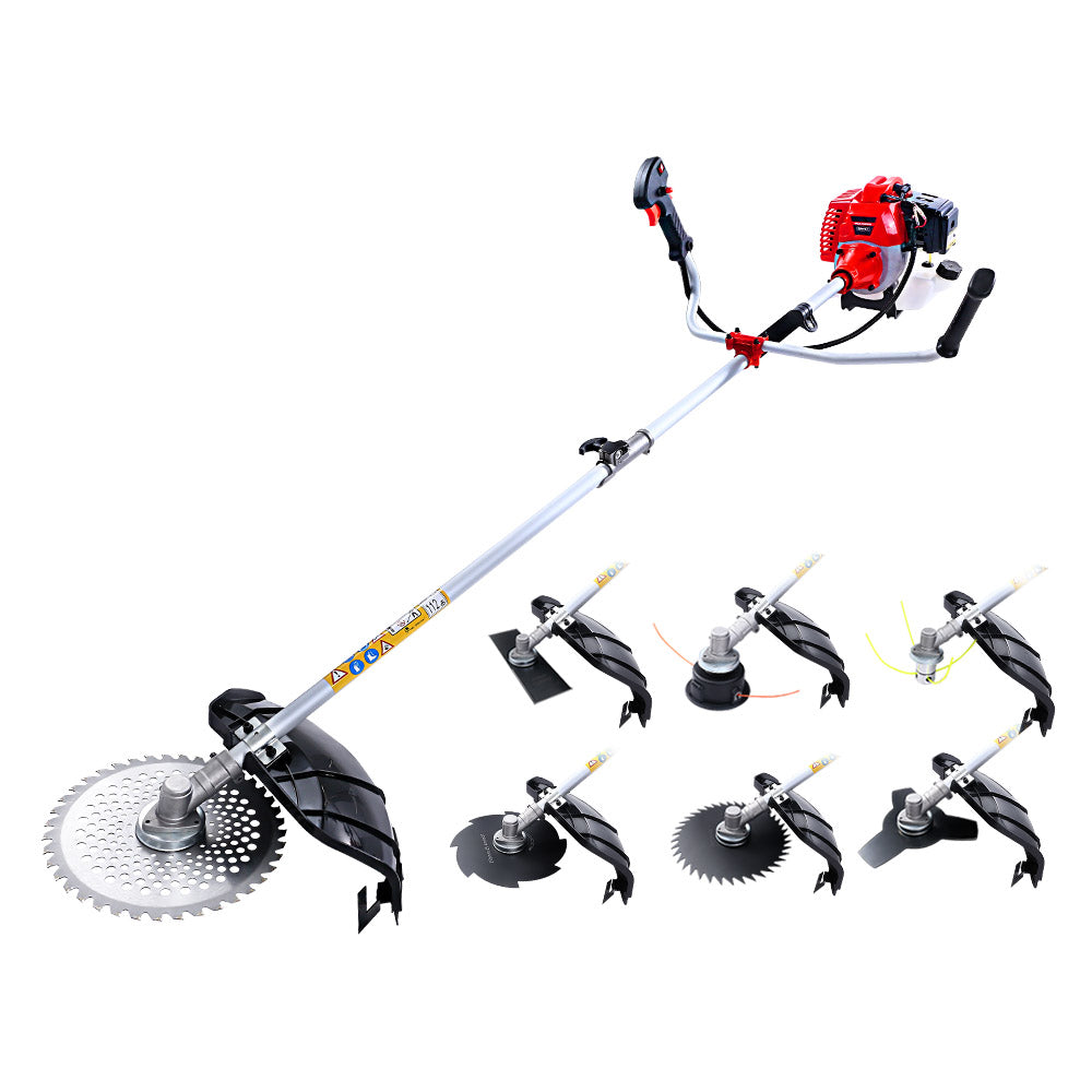 Giantz 2 Stroke Pole Chainsaw Petrol Hedge Trimmer Tree Pruner 7 In 1-Tools > Power Tools-PEROZ Accessories