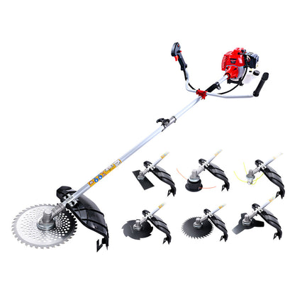 Giantz 2 Stroke Pole Chainsaw Petrol Hedge Trimmer Tree Pruner 7 In 1-Tools > Power Tools-PEROZ Accessories