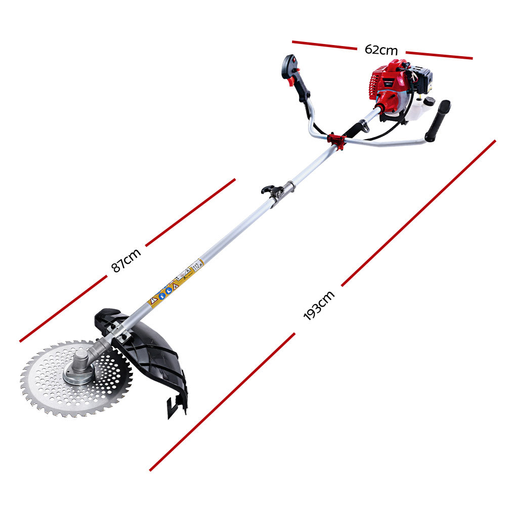 Giantz 2 Stroke Pole Chainsaw Petrol Hedge Trimmer Tree Pruner 7 In 1-Tools > Power Tools-PEROZ Accessories