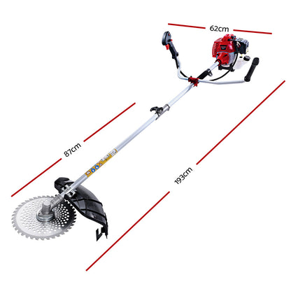 Giantz 2 Stroke Pole Chainsaw Petrol Hedge Trimmer Tree Pruner 7 In 1-Tools > Power Tools-PEROZ Accessories