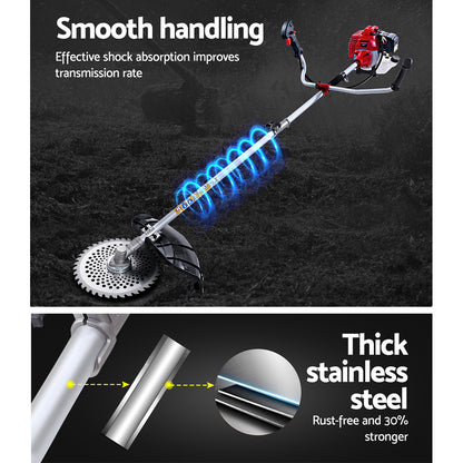 Giantz 2 Stroke Pole Chainsaw Petrol Hedge Trimmer Tree Pruner 7 In 1-Tools > Power Tools-PEROZ Accessories