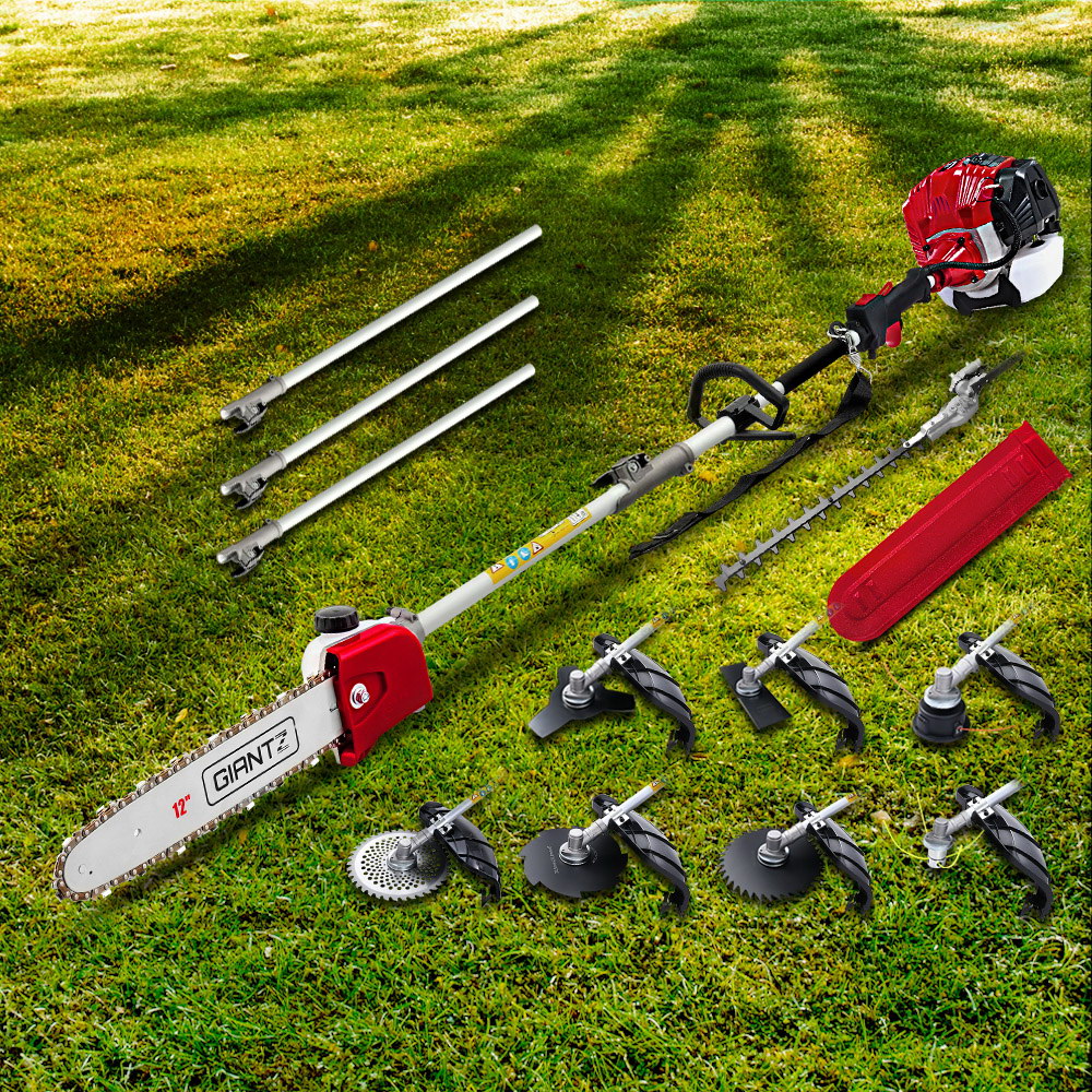 Giantz Pole Chainsaw 2 Stroke Petrol Hedge Trimmer Tree Pruner 9 In 1-Tools > Power Tools-PEROZ Accessories
