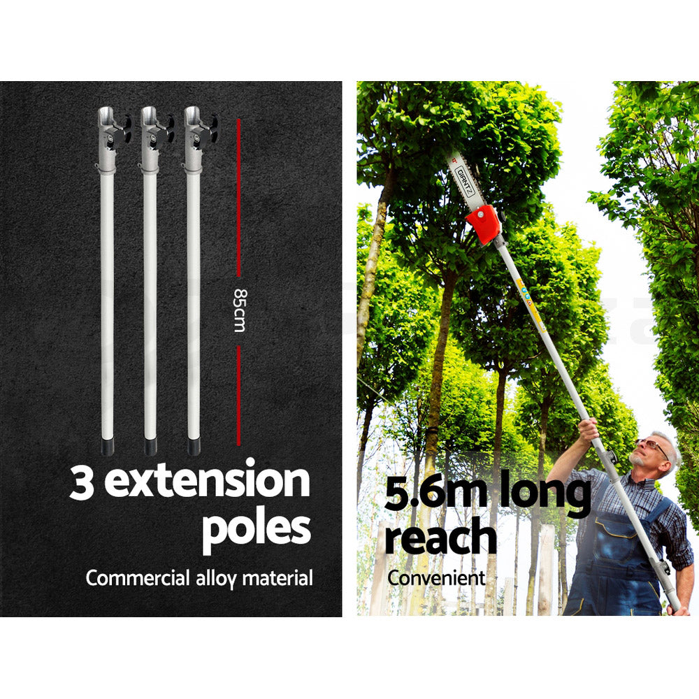 Giantz Pole 4 Stroke Chainsaw Petrol Tree Pruner Long Reach Saw 12 Inch Bar-Tools > Power Tools-PEROZ Accessories