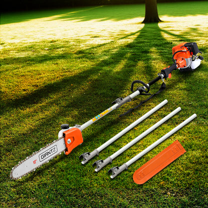 Giantz Pole 4 Stroke Chainsaw Petrol Tree Pruner Long Reach Saw 12 Inch Bar-Tools > Power Tools-PEROZ Accessories