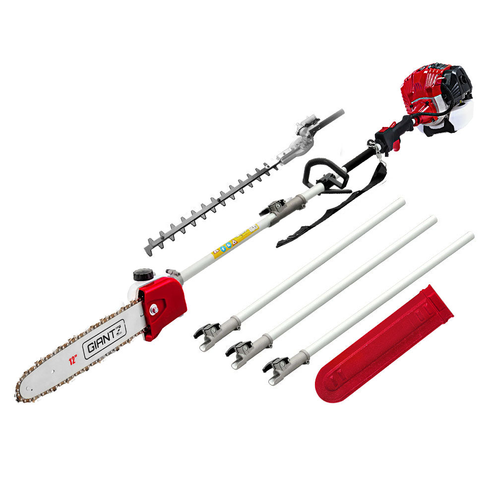 Giantz Pole Chainsaw Petrol 2 Stroke Tree Pruner Long Reach Saw 12 Inch Bar-Tools > Power Tools-PEROZ Accessories