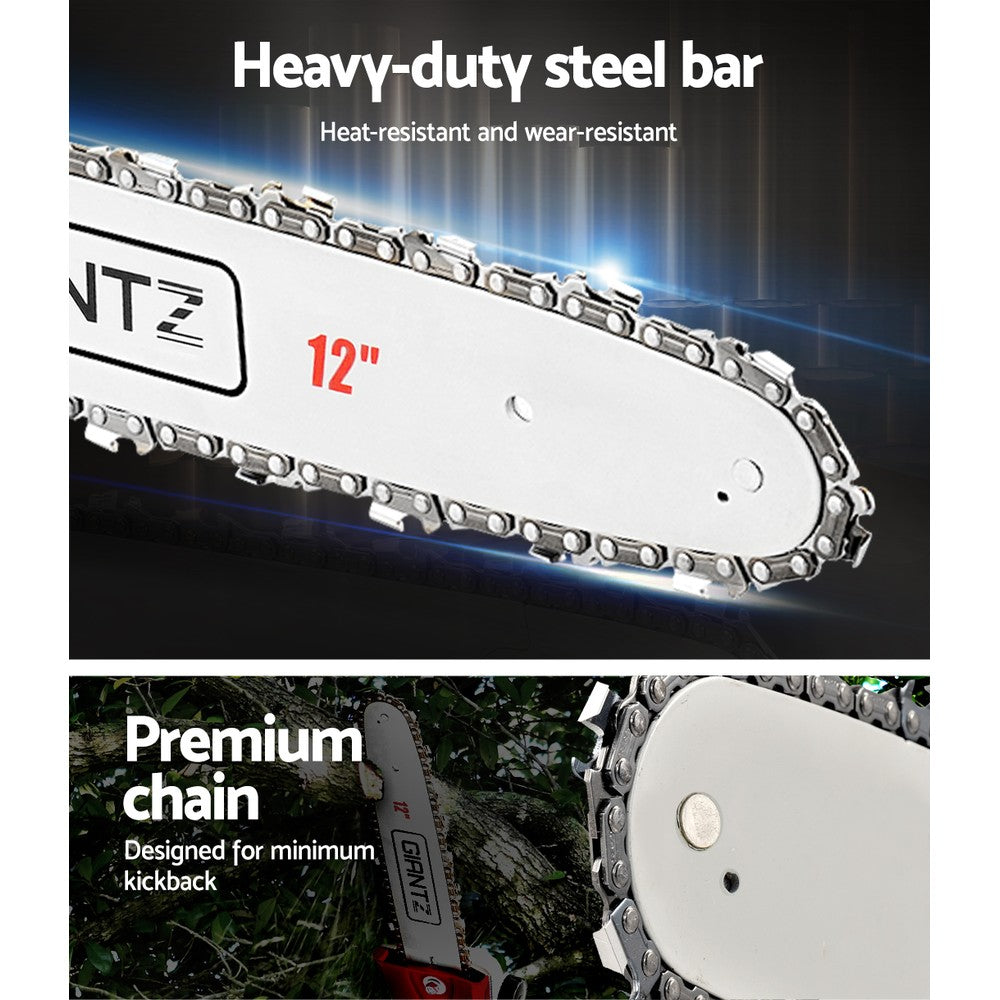 Giantz Pole Chainsaw Petrol 2 Stroke Tree Pruner Long Reach Saw 12 Inch Bar-Tools > Industrial Tools-PEROZ Accessories