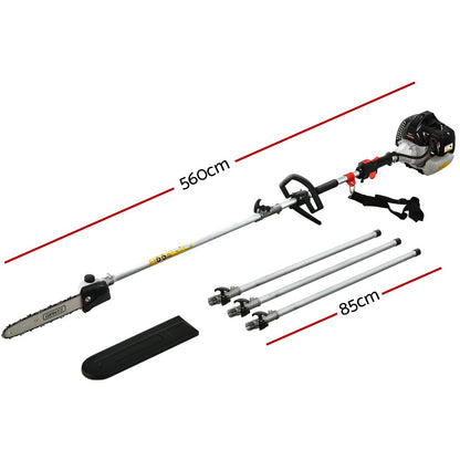 Giantz 62CC Pole Chainsaw 12in Chain Saw Petrol 5.6m Long Reach Black-Tools &gt; Power Tools &gt; Chainsaws-PEROZ Accessories
