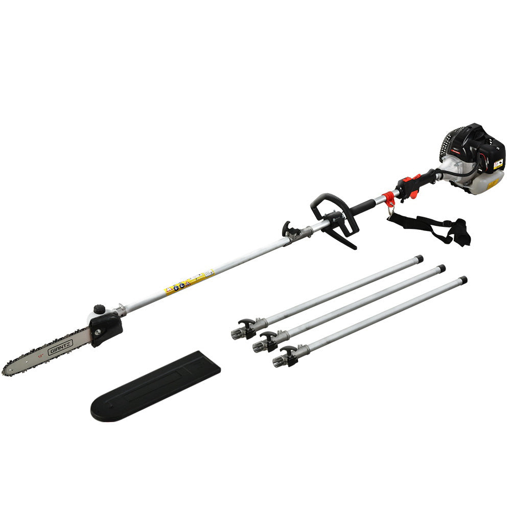 Giantz 62CC Pole Chainsaw 12in Chain Saw Petrol 5.6m Long Reach Black-Tools &gt; Power Tools &gt; Chainsaws-PEROZ Accessories