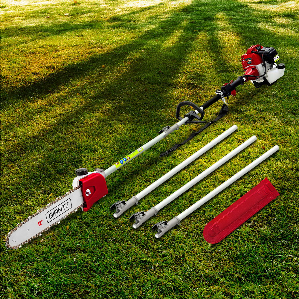 Giantz Pole Chainsaw 2 Stroke Petrol Tree Pruner Long Reach Saw 12 Inch Bar-Tools > Power Tools-PEROZ Accessories