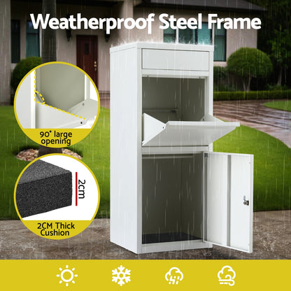 Gardeon Parcel Letterbox Drop Box Package White-Commercial &gt; Packaging &gt; Postage Satchels &amp; Boxes-PEROZ Accessories