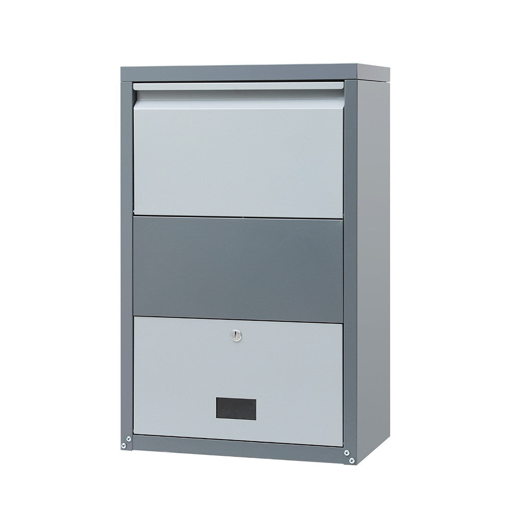 Gardeon Parcel Letterbox Drop Box Package Grey-Home &amp; Garden &gt; Storage &gt; Storage Cabinets &amp; Lockers-PEROZ Accessories