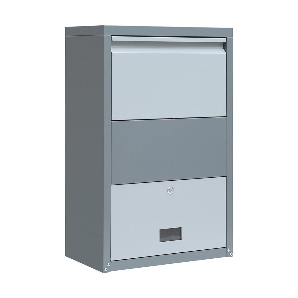 Gardeon Parcel Letterbox Drop Box Package Grey-Home &amp; Garden &gt; Storage &gt; Storage Cabinets &amp; Lockers-PEROZ Accessories