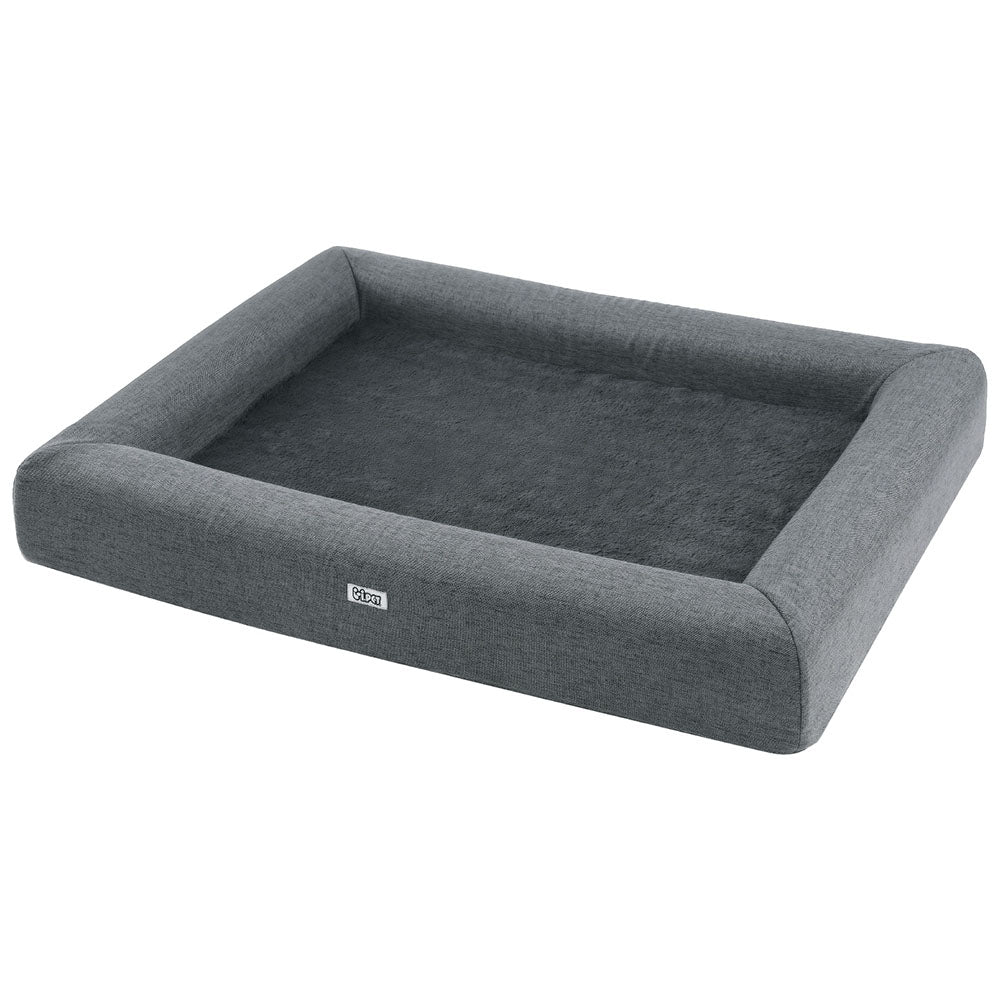 i.Pet Pet Bed Dog Cat Large Calming Soft Sofa Cushion Egg Crate Washable Grey-Pet Care &gt; Dog Supplies &gt; Dog Beds-PEROZ Accessories