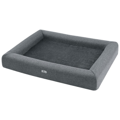 i.Pet Pet Bed Dog Cat Large Calming Soft Sofa Cushion Egg Crate Washable Grey-Pet Care &gt; Dog Supplies &gt; Dog Beds-PEROZ Accessories