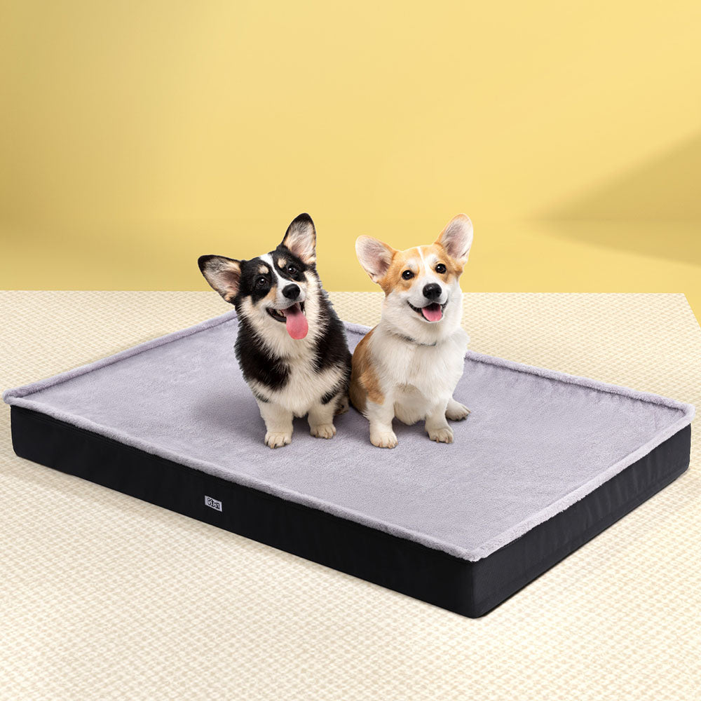 i.Pet Pet Bed Dog Cat Extra Large Calming Soft Sofa Foam Cushion Washable Cover Grey-Pet Care &gt; Dog Supplies &gt; Dog Beds-PEROZ Accessories