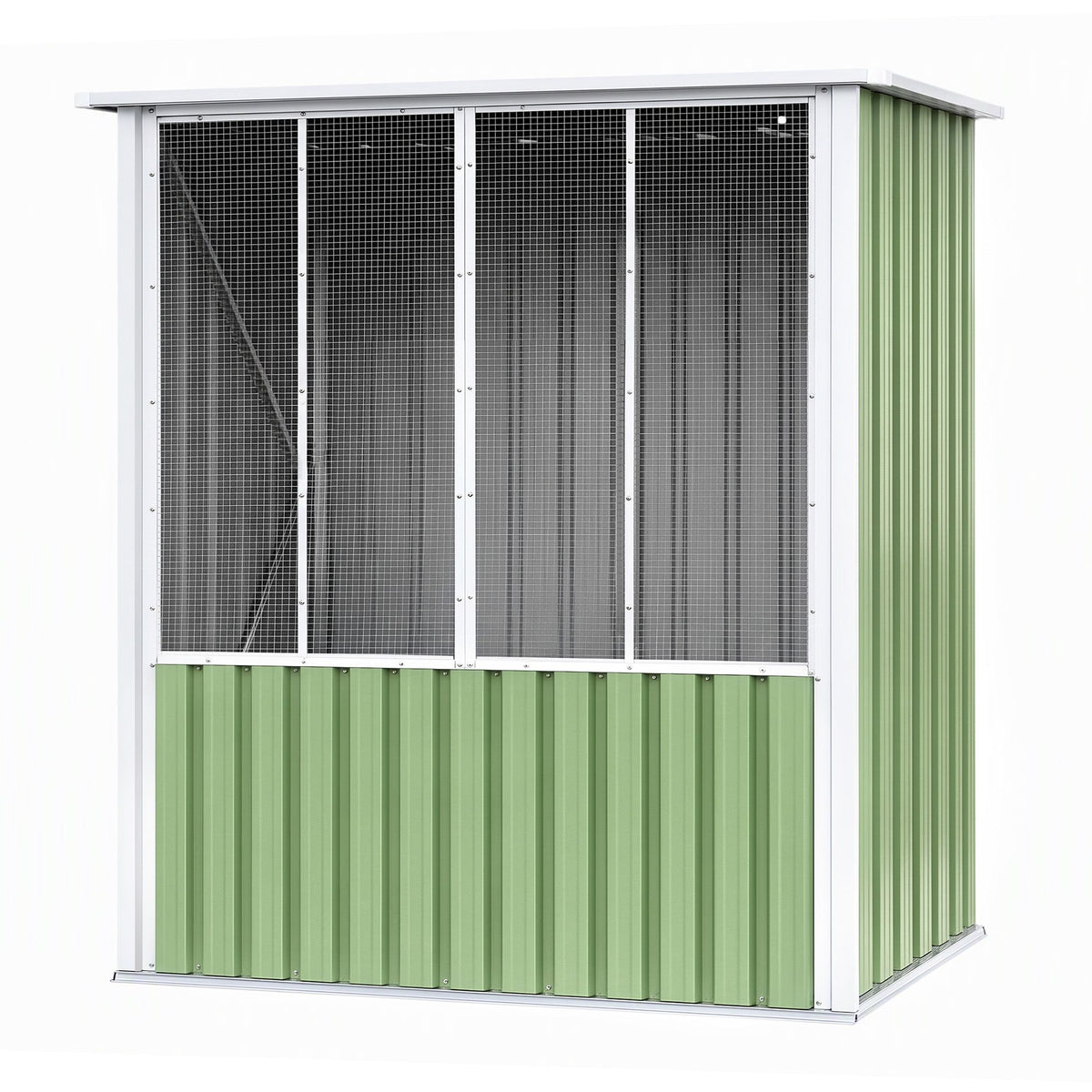 i.Pet Bird Cage Outdoor Aviary 180cm Walk In Access Galvanised Metal Green