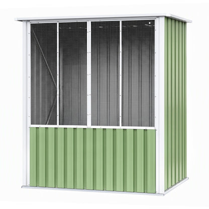 i.Pet Bird Cage Outdoor Aviary 180cm Walk In Access Galvanised Metal Green
