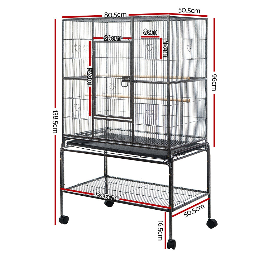 i.Pet Bird Cage 138cm Large Aviary-Pet Care &gt; Bird &gt; Bird Cages &amp; Stands-PEROZ Accessories