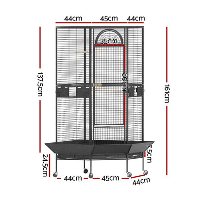 i.Pet Bird Cage Large Jumbo Aviary Budgie Perch Cage Parrot Stand Wheels Corner-Pet Care > Bird > Bird Cages &amp; Stands-PEROZ Accessories
