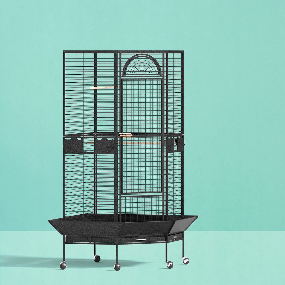 i.Pet Bird Cage Large Jumbo Aviary Budgie Perch Cage Parrot Stand Wheels Corner-Pet Care > Bird > Bird Cages &amp; Stands-PEROZ Accessories