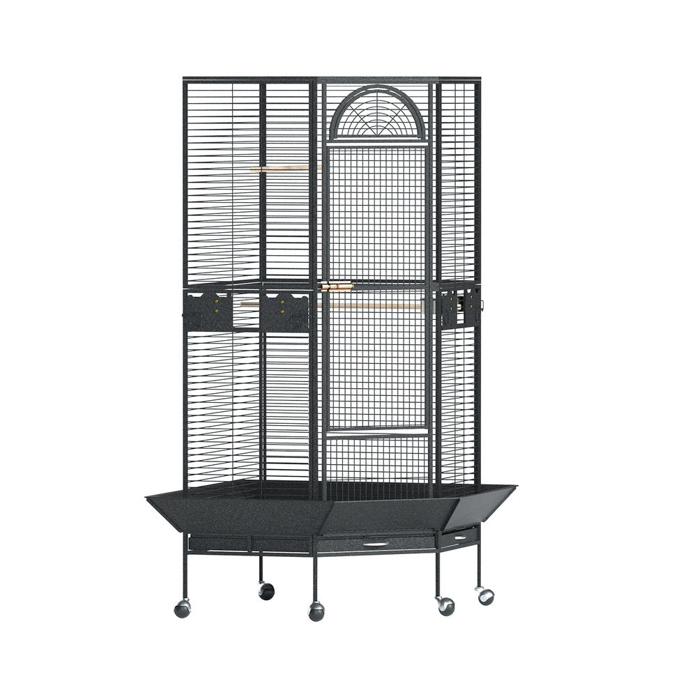 i.Pet Bird Cage Large Jumbo Aviary Budgie Perch Cage Parrot Stand Wheels Corner-Pet Care &gt; Bird &gt; Bird Cages &amp; Stands-PEROZ Accessories