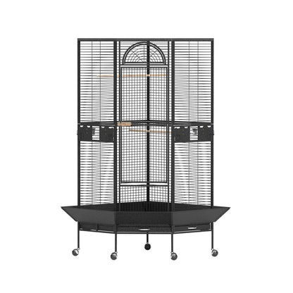 i.Pet Bird Cage Large Jumbo Aviary Budgie Perch Cage Parrot Stand Wheels Corner-Pet Care &gt; Bird &gt; Bird Cages &amp; Stands-PEROZ Accessories