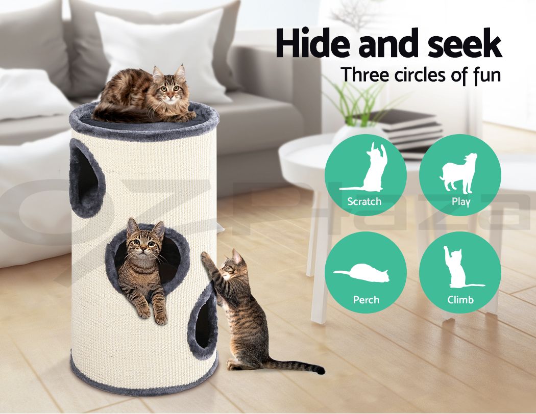 i.Pet Cat Tree 70cm Scratching Post Tower Scratcher Trees Wood Condo House Toys-Cat Trees-PEROZ Accessories