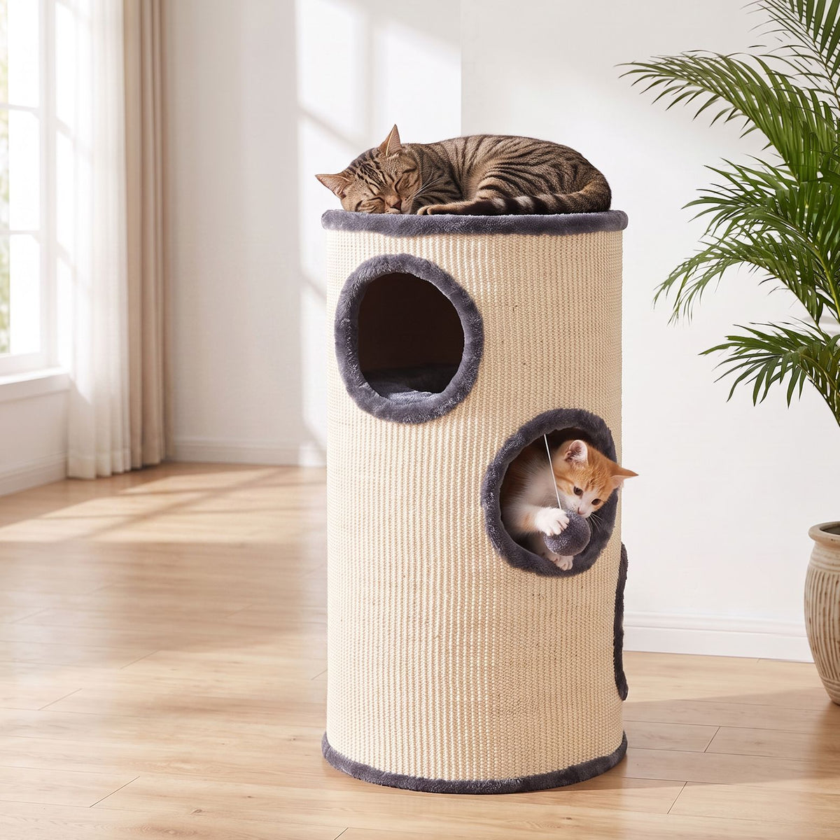 i.Pet Cat Tree 70cm Scratching Post Tower Scratcher Trees Wood Condo House Toys-Cat Trees-PEROZ Accessories