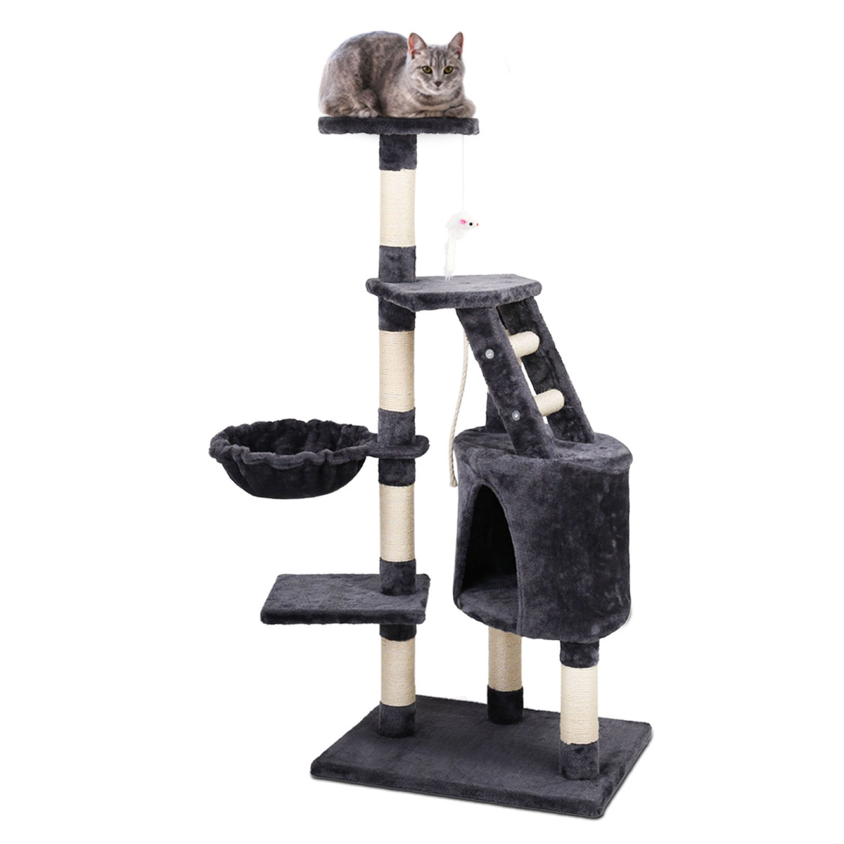 i.Pet Cat Tree 120cm Tower Scratching Post Scratcher Wood Condo House Bed Toys-Cat Trees-PEROZ Accessories