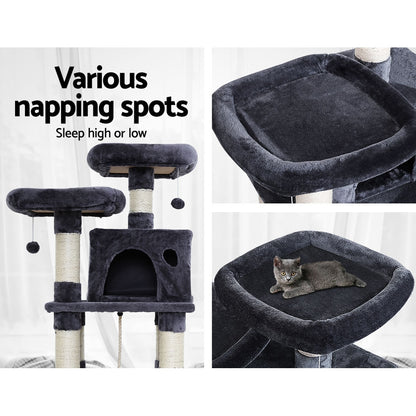 i.Pet Cat Tree 145cm Tower Scratching Post Scratcher Wood Condo House Large Bed-Cat Trees-PEROZ Accessories