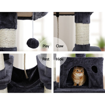i.Pet Cat Tree 145cm Tower Scratching Post Scratcher Wood Condo House Large Bed-Cat Trees-PEROZ Accessories