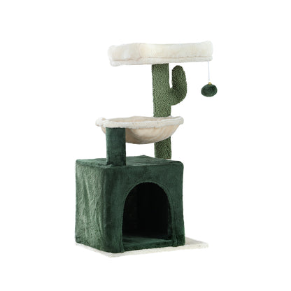 i.Pet Cat Tree 78cm Scratching Post Tower Scratcher Wood Condo House Bed Toys Green-Cat Trees-PEROZ Accessories