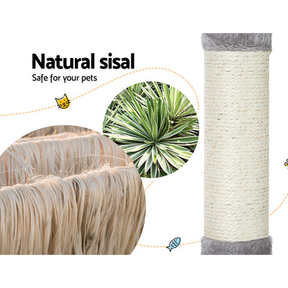 i.Pet Cat Tree 103cm Tower Scratching Post Scratcher Wood Condo House Trees Grey-Cat Trees-PEROZ Accessories