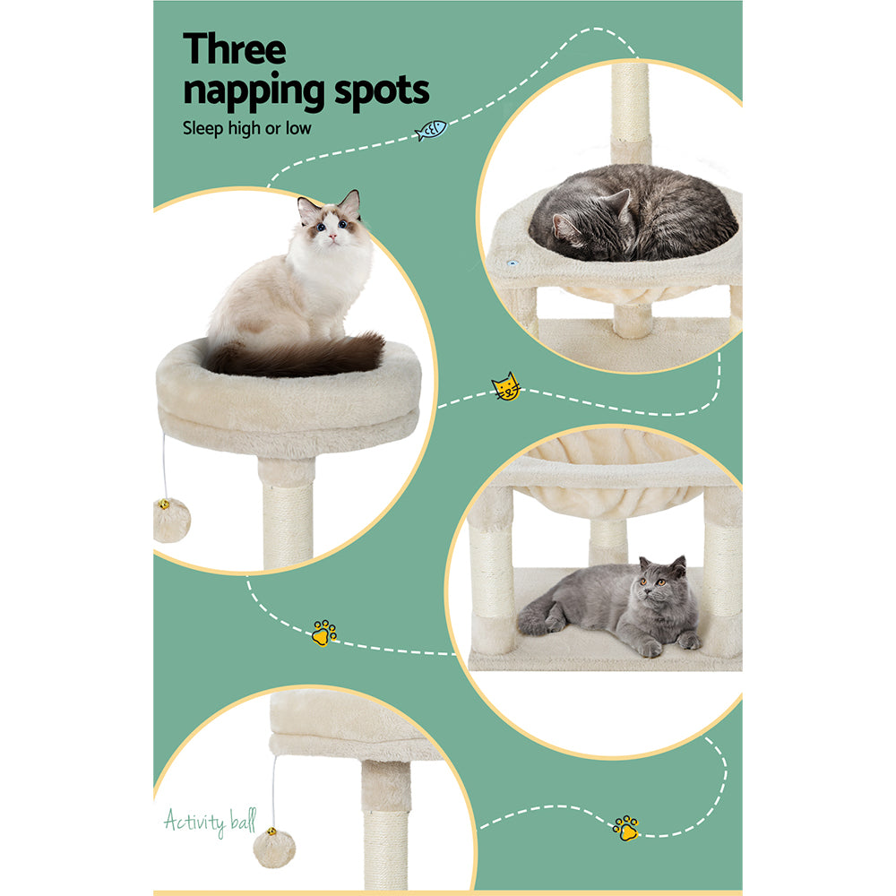 i.Pet Cat Tree 69cm Scratching Post Tower Scratcher Wood Condo Toys House Bed-Cat Trees-PEROZ Accessories