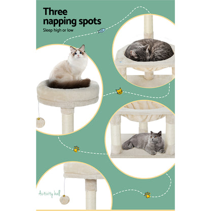 i.Pet Cat Tree 69cm Scratching Post Tower Scratcher Wood Condo Toys House Bed-Cat Trees-PEROZ Accessories