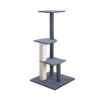 i.Pet Cat Tree 124cm Scratching Post Tower Scratcher Trees Wood Condo Board-Cat Trees-PEROZ Accessories