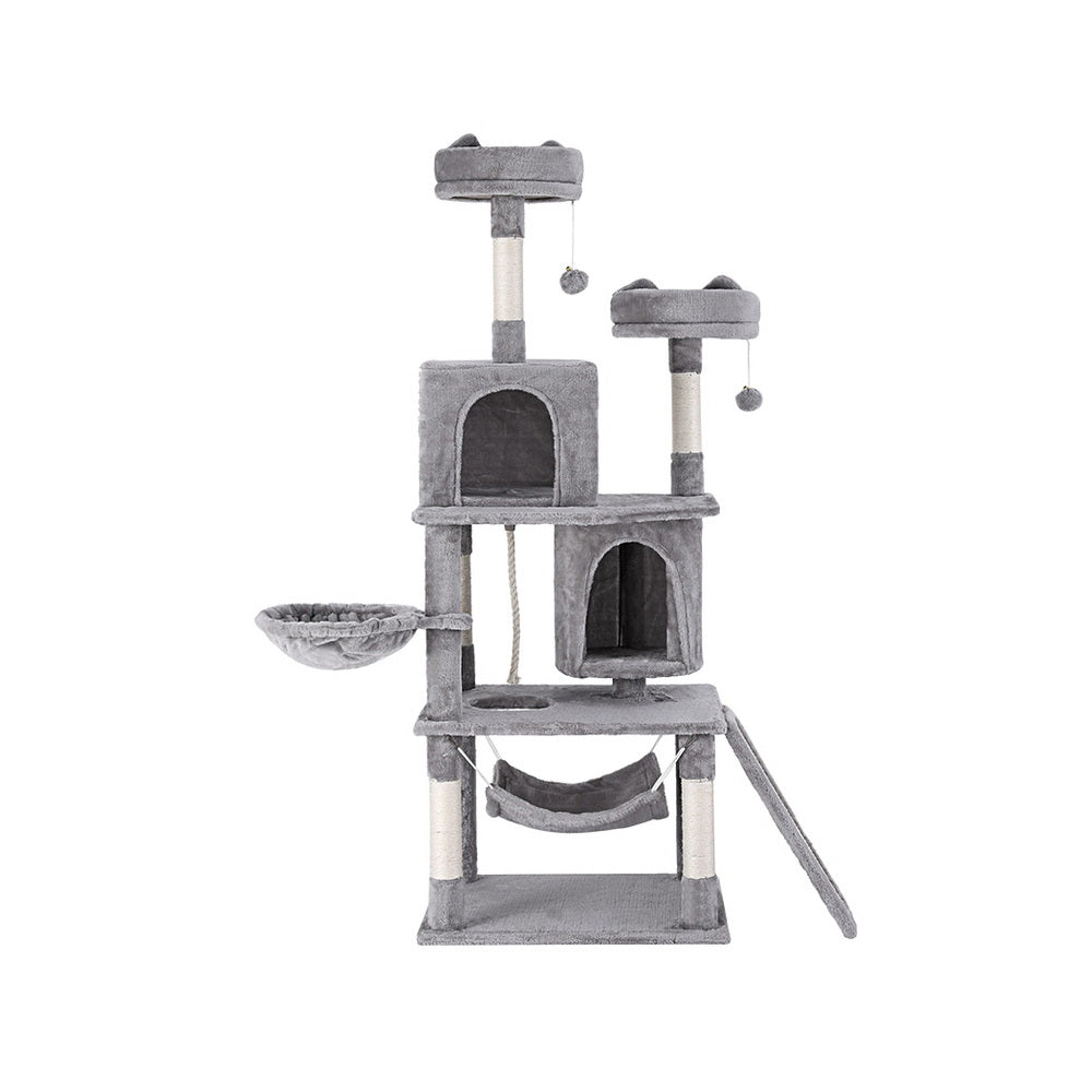 i.Pet Cat Tree Tower Scratching Post Scratcher 161cm Condo House Trees Grey-Pet Care &gt; Cat Supplies &gt; Cat Scratching Posts-PEROZ Accessories