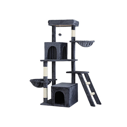 i.Pet Cat Tree Tower Scratching Post Scratcher 138cm Trees Condo House Grey-Pet Care &gt; Cat Supplies &gt; Cat Scratching Posts-PEROZ Accessories