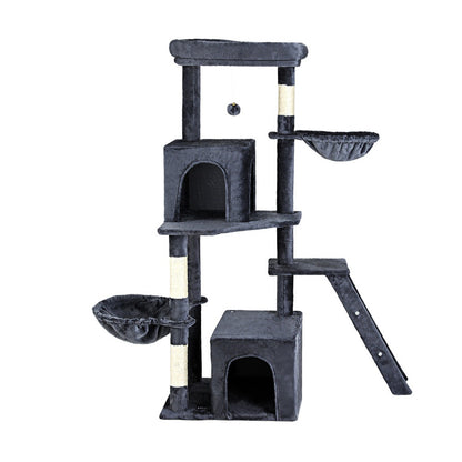 i.Pet Cat Tree Tower Scratching Post Scratcher 138cm Trees Condo House Grey-Pet Care &gt; Cat Supplies &gt; Cat Scratching Posts-PEROZ Accessories