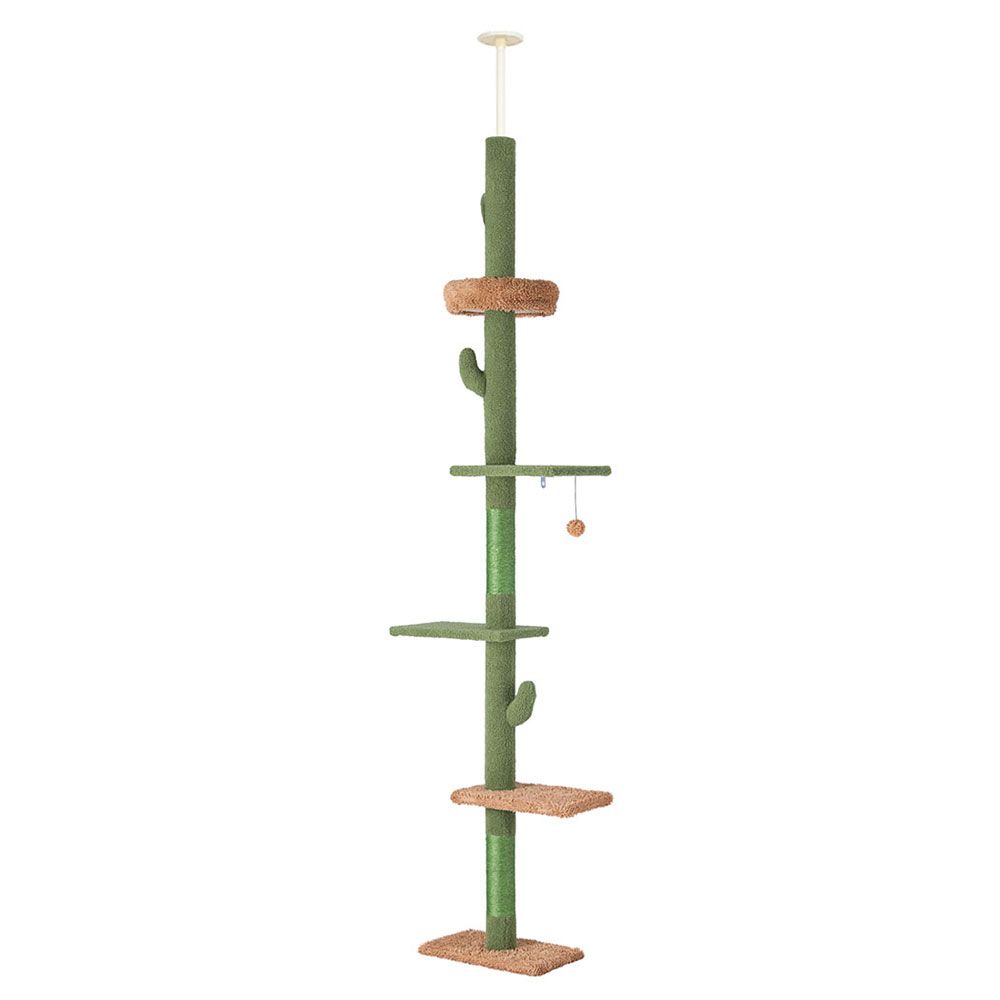 i.Pet Cat Tree Tower Scratching Post Scratcher Floor to Ceiling Cats Bed 290cm-Pet Care > Cat Supplies > Cat Scratching Posts-PEROZ Accessories
