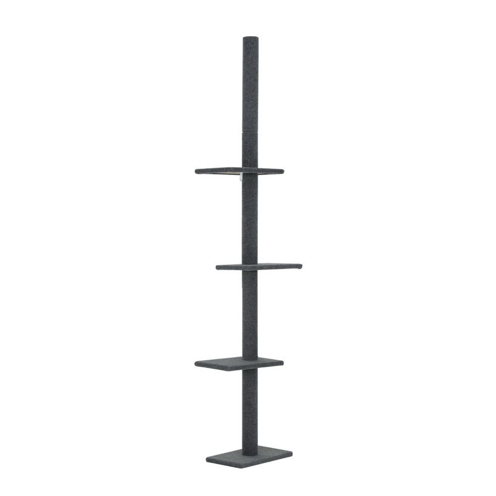 i.Pet Cat Tree 290cm Tower Scratching Post Scratcher Floor to Ceiling Cats Bed Grey-Pet Care > Cat Supplies > Cat Scratching Posts-PEROZ Accessories