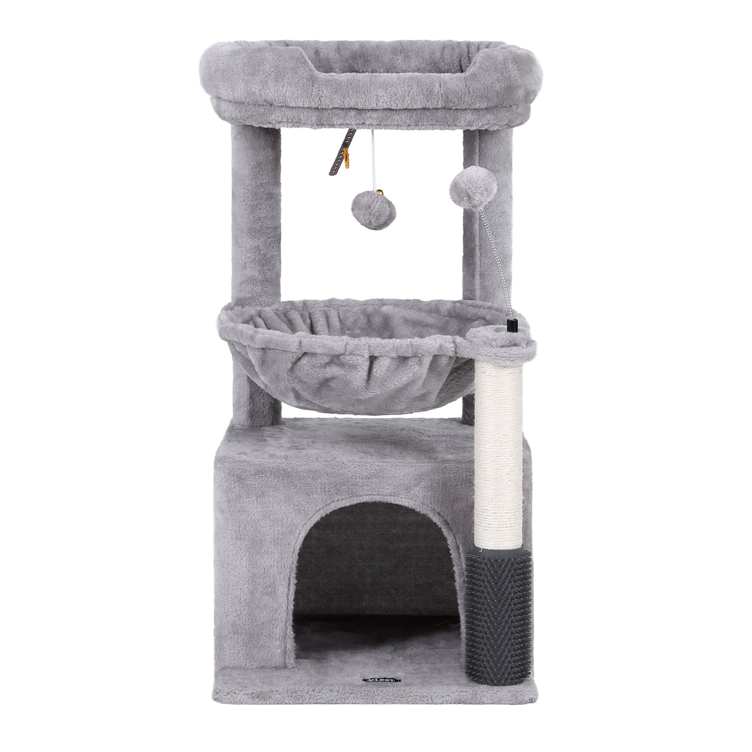 i.Pet Cat Tree Tower 82cm Scratching Post Furniture Scratcher House Light Grey-Pet Care > Cat Supplies > Cat Scratching Posts-PEROZ Accessories