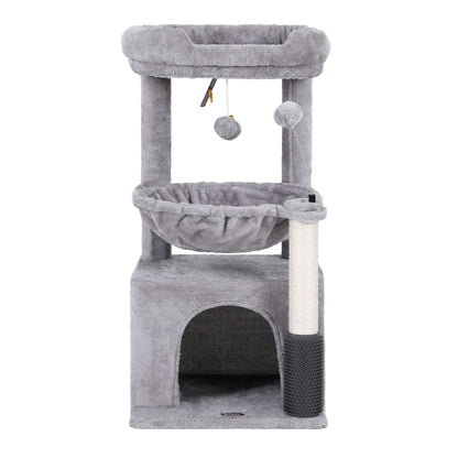 i.Pet Cat Tree Tower 82cm Scratching Post Furniture Scratcher House Light Grey-Pet Care > Cat Supplies > Cat Scratching Posts-PEROZ Accessories