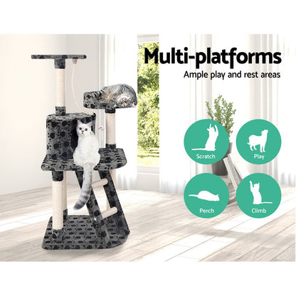 i.Pet Cat Tree 120cm Tower Scratching Post Scratcher Trees Bed Wood Condo Toys Bed-Cat Trees-PEROZ Accessories