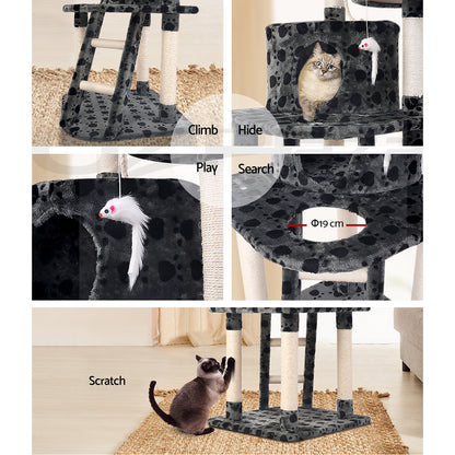 i.Pet Cat Tree 120cm Tower Scratching Post Scratcher Trees Bed Wood Condo Toys Bed-Cat Trees-PEROZ Accessories