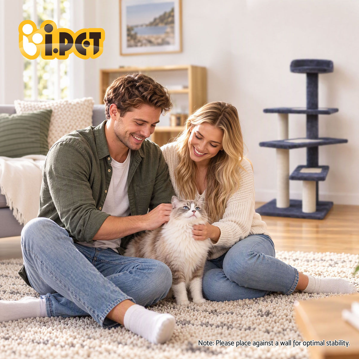 i.Pet Cat Tree 100cm Scratching Post Scratcher Tower Wood Condo House Trees Bed